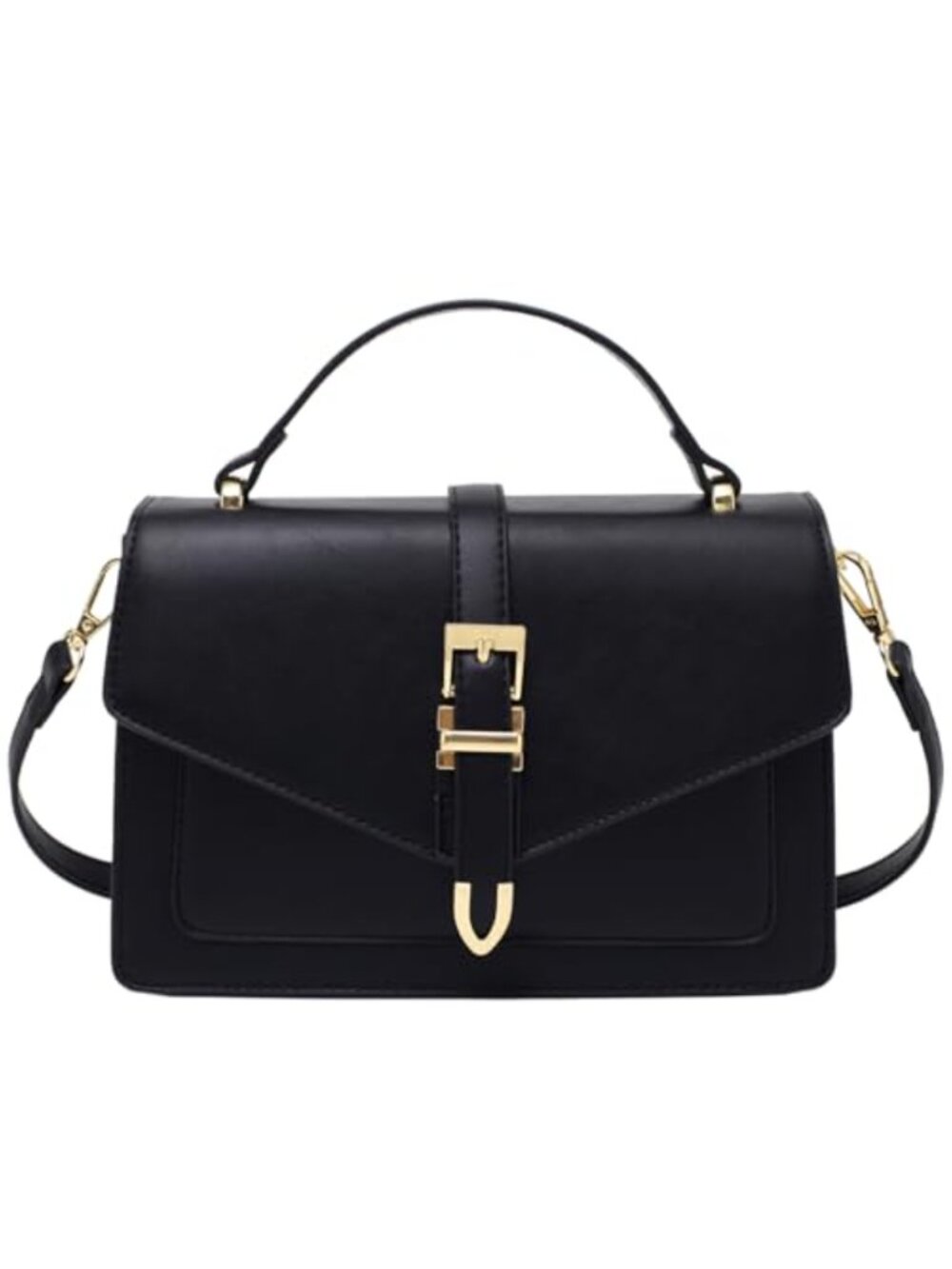 Faux Leather Crossbody Bag with Detachable Straps Womens Handbag Clutch